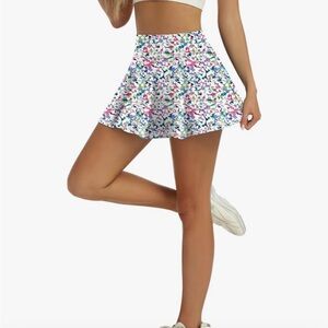 Boho  Floral‎ Tennis Skirt Skort Women Size M